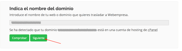 Mensaje de comprobocación correcta para detectar el cPanel Mensaje de comprobocación correcta para detectar el cPanel