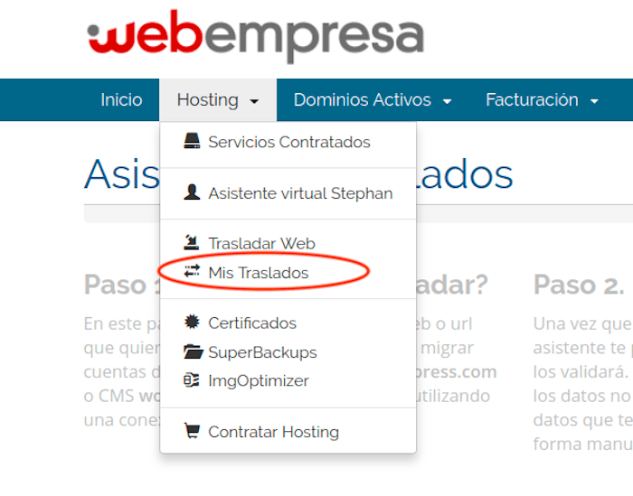Revisar el estado de tus traslados web Revisar el estado de tus traslados web