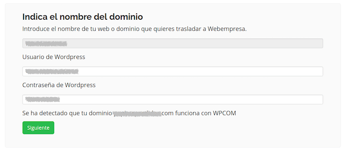 viso de datos correctos para trasladar una web Aviso de datos correctos para trasladar una web