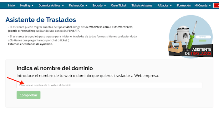 Trasladar un cPanel Trasladar un cPanel