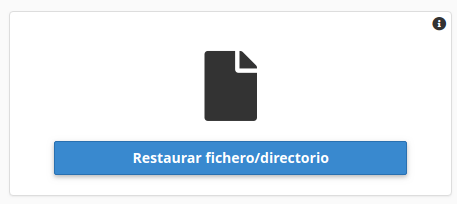 Restaurar fichero/directorio Restaurar fichero/directorio