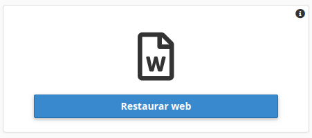 Restaurar web Restaurar web