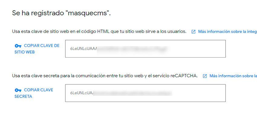 Formulario de registro de Dominio Captcha: calves públicas y privadas Formulario de registro de Dominio Captcha: calves públicas y privadas