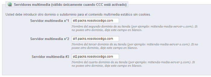 Prestashop servidores multimedia Prestashop servidores multimedia