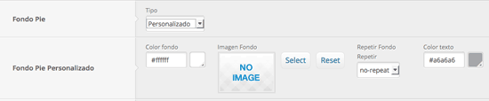 configuracion fondo pie fondo pie