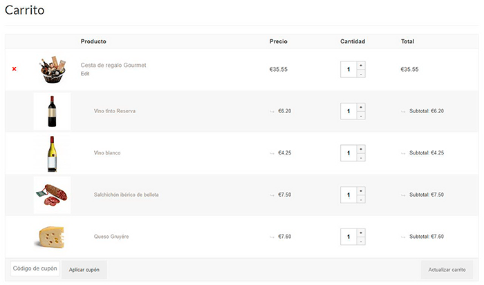 Productos a medida en Woocomerce: vista del carrito Productos a medida en Woocomerce: vista del carrito