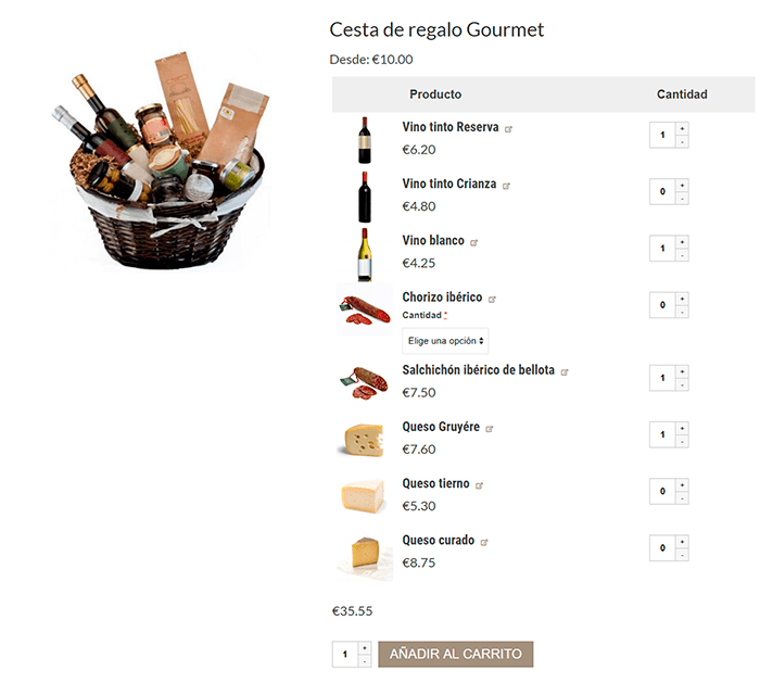 Productos a medida en Woocomerce. Presentación tabular en Plugin Woocommerce Productos a medida en Woocomerce. Presentación tabular en Plugin Woocommerce
