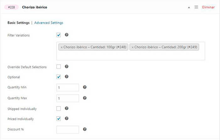 Productos a medida en Woocomerce: productos variables Productos a medida en Woocomerce: productos variables