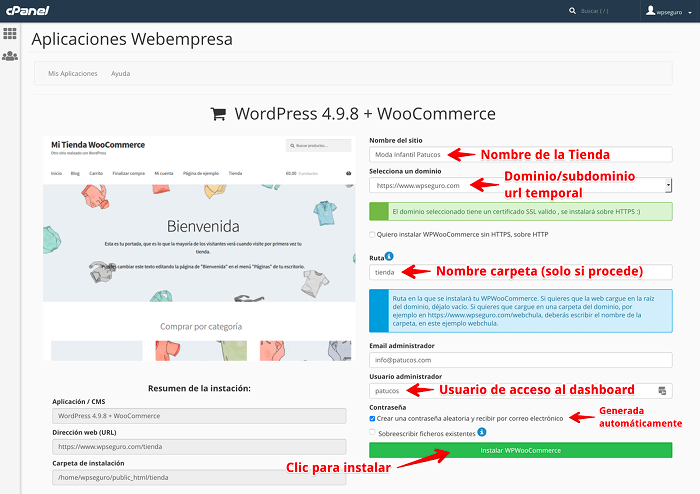 Instalar WordPress + WooCommerce Instalar WordPress + WooCommerce