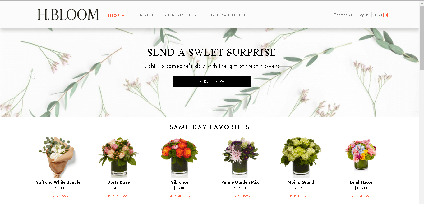 Ejemplo exitoso de lading para aumentar las ventas de tu eCommerce:H.Bloom Ejemplo exitoso de lading para aumentar las ventas de tu eCommerce: H.Bloom