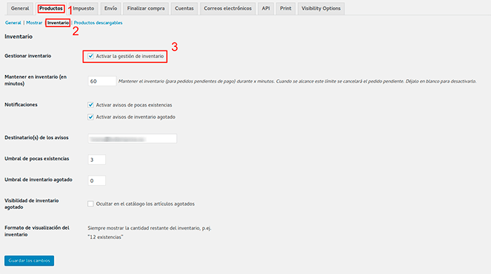 Activar inventario Woocommerce Activar inventario Woocommerce