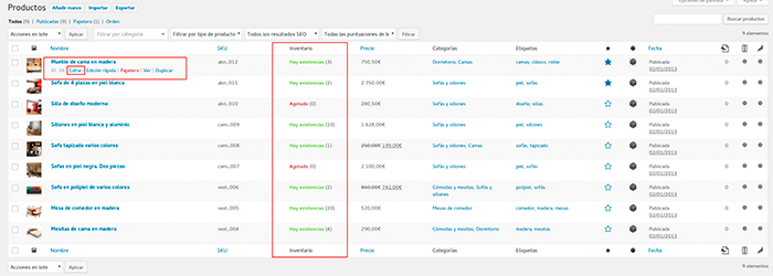 Listado productos en Woocommerce Listado productos en Woocommerce