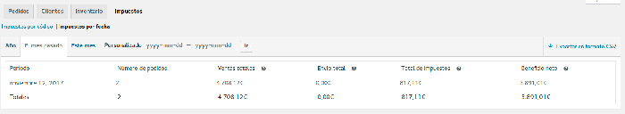 woocommerce informes impuestos fecha mes pasado woocommerce informes impuestos fecha mes pasado