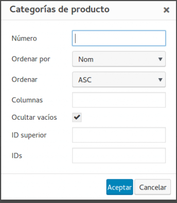 Plugin WooCommerce Shortcodes opciones Plugin WooCommerce Shortcodes opciones