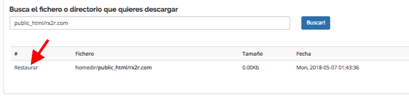 Restauración parcial de varias webs Restauración parcial de varias webs