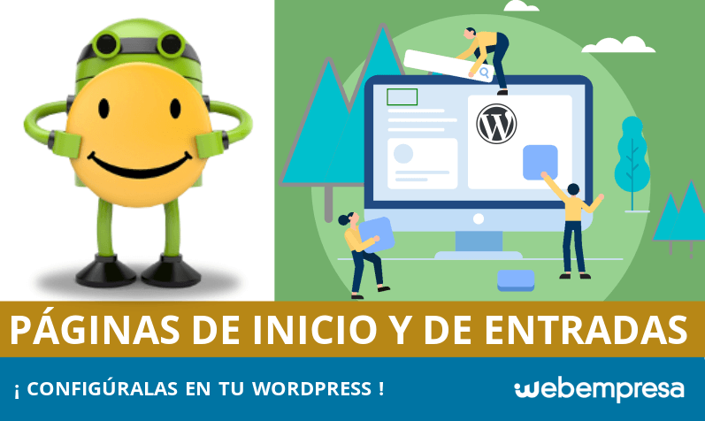 Página de inicio en WordPress y Página de entradas Página de inicio en WordPress y Página de entradas