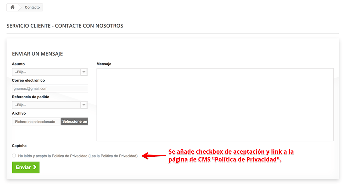 Active on Contact Form Active on Contact Form