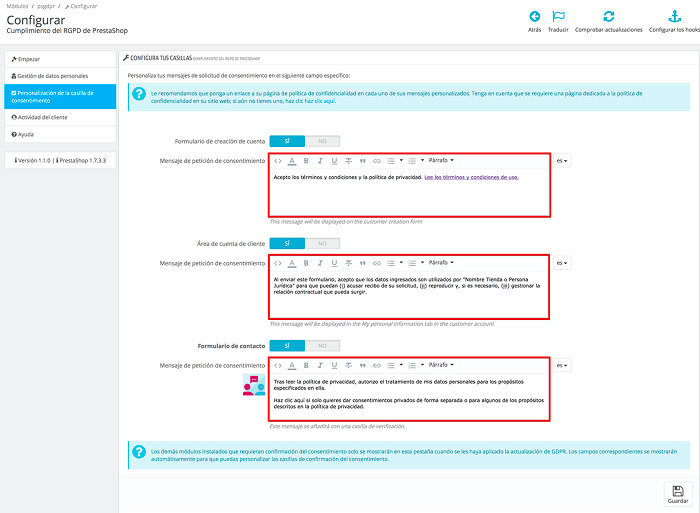 Textos traducidos Textos traducidos