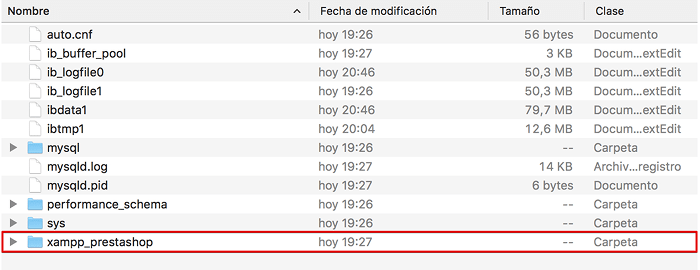 Carpeta RAW de MySQL Carpeta RAW de MySQL