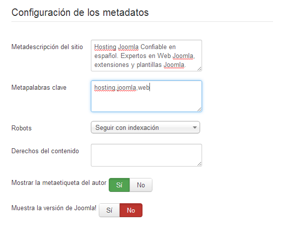 Configuración Global de Joomla 3