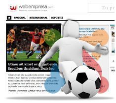 Módulo de resultados deportivos en la plantilla JA Teline IV del Pack Noticias