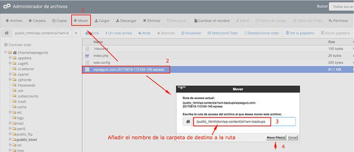 Archivo de backup a mover Archivo de backup a mover