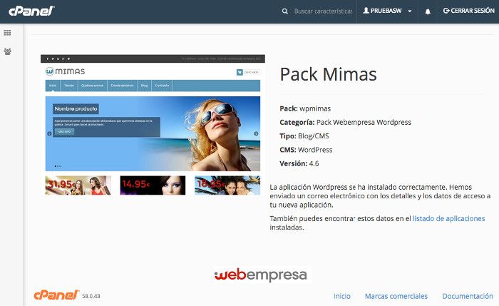 resumen de la instalación resumen de la instalación