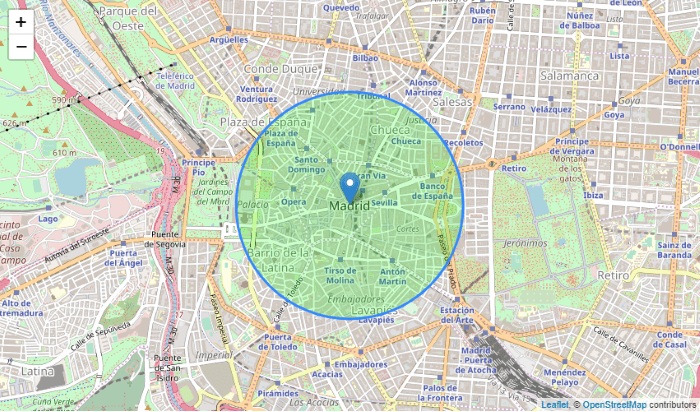 Sombrear una zona geográfica para indicar nuestra área de influencia Sombrear una zona geográfica para indicar nuestra área de influencia