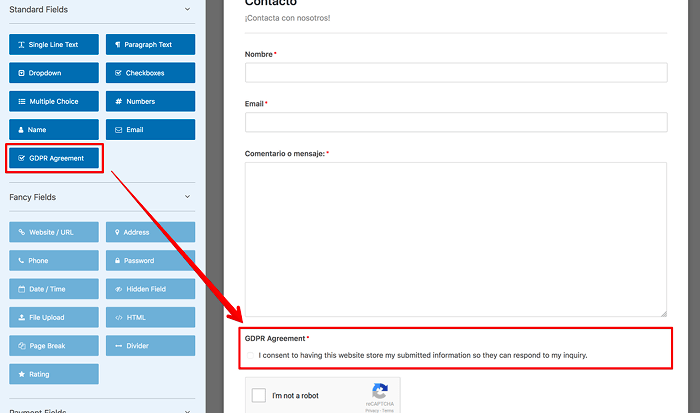 GDPR Agreement bloque GDPR Agreement bloque