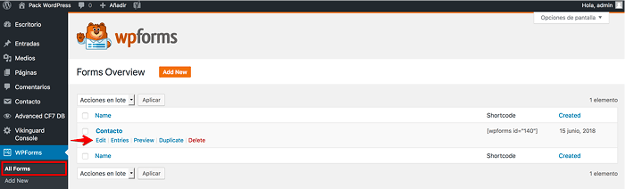 Formularios creados con WPForms Formularios creados con WPForms