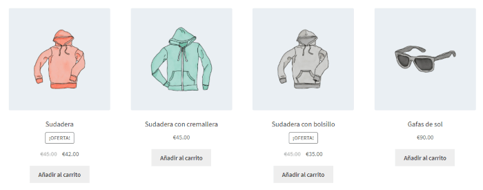 Visualización de productos en la web Visualización de productos en la web
