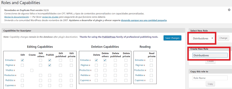 Crear roles nuevos Crear roles nuevos