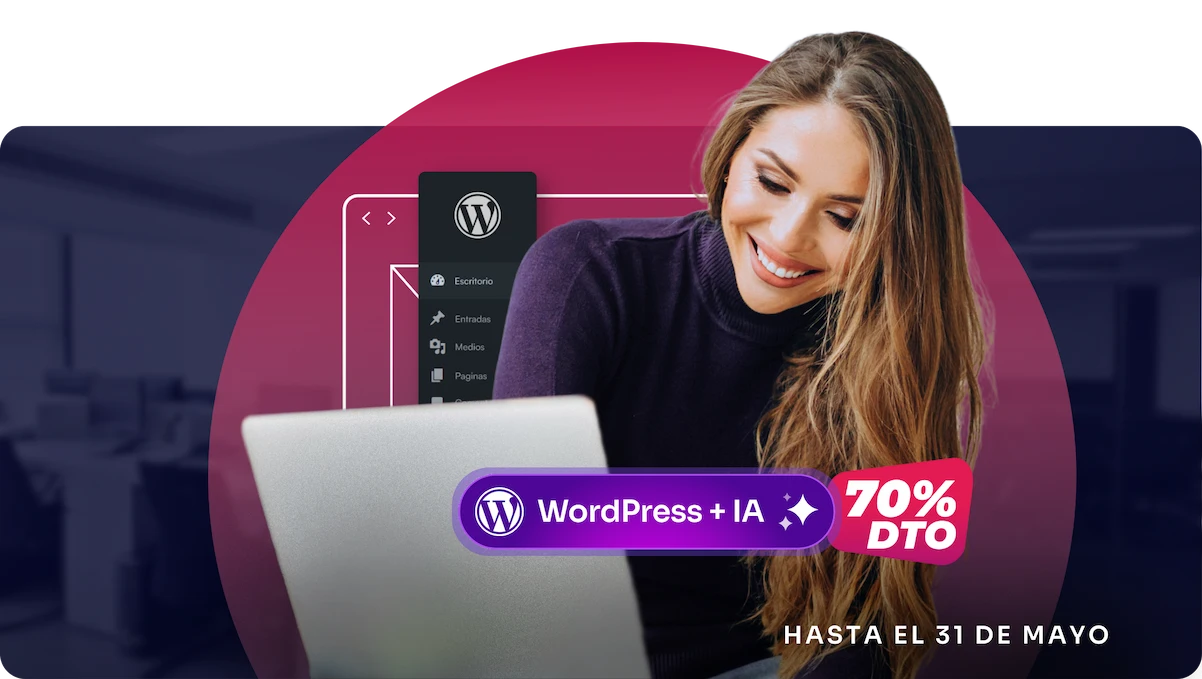 Hosting y dominios para tu web - Mujer trabajando en su portátil