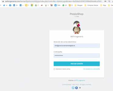 Prestashop No loguea