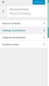 opciones personalizar woocomerce