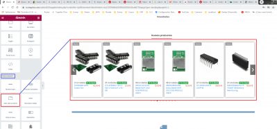 tabs with products