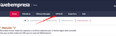 Enlace o boton para ver todos los mensajes que he posteado – – Administración WordPress – Foro Webempresa 12 18 2025 03 55 PM