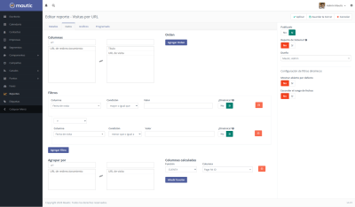 Editar reporte Visitas por URL Mautic 02 04 2026 09 48 AM