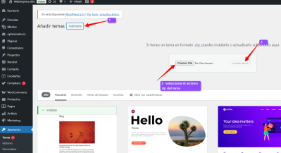Añadir temas Webempresa sitio — WordPress 02 09 2026 10 09 AM