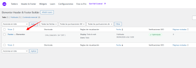footer elementor template