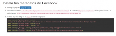Metadatos de facebook