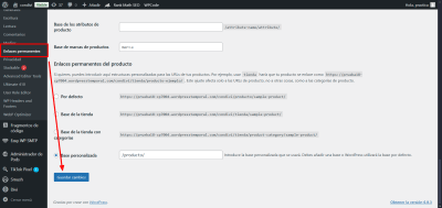 Ajustes de los enlaces permanentes condivi — WordPress 10 06 2025 12 59 PM