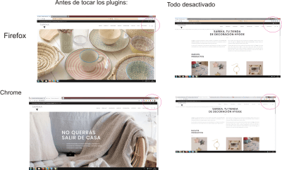 firefox antes y despues plugins
