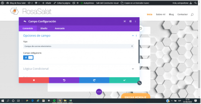 1 campo obligatorio configuracion email formulario