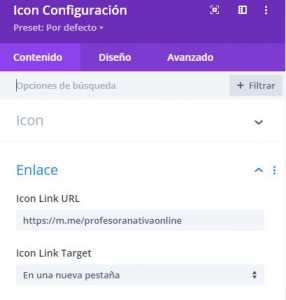 Enlace a chat messenger