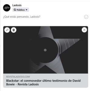 Pantallazo FB Bowie 9 ene