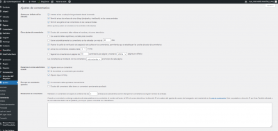 Ajustes comentarios