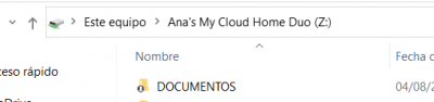 como aparece mi servidor en el admin achivos