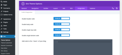 Divi Theme Options Integration Tab