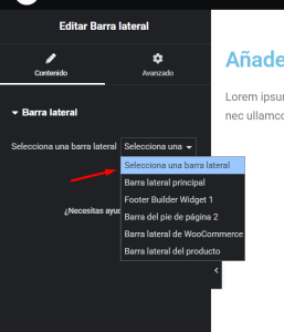 barra lateral elementor 2